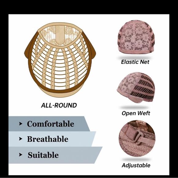 Stunning 18 inch bob water wave, medium length brown granite, dark red ombre wig - Picture 4 of 7